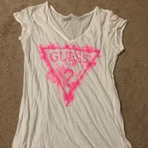 White Guess Tee